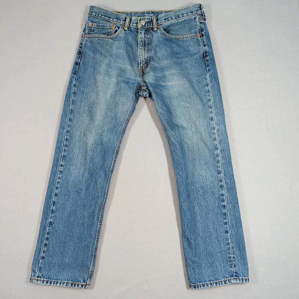 Levi's‎ 505 Jeans Mens 34x30 Blue Regular Fit Straight Leg Denim Casual Everyday
